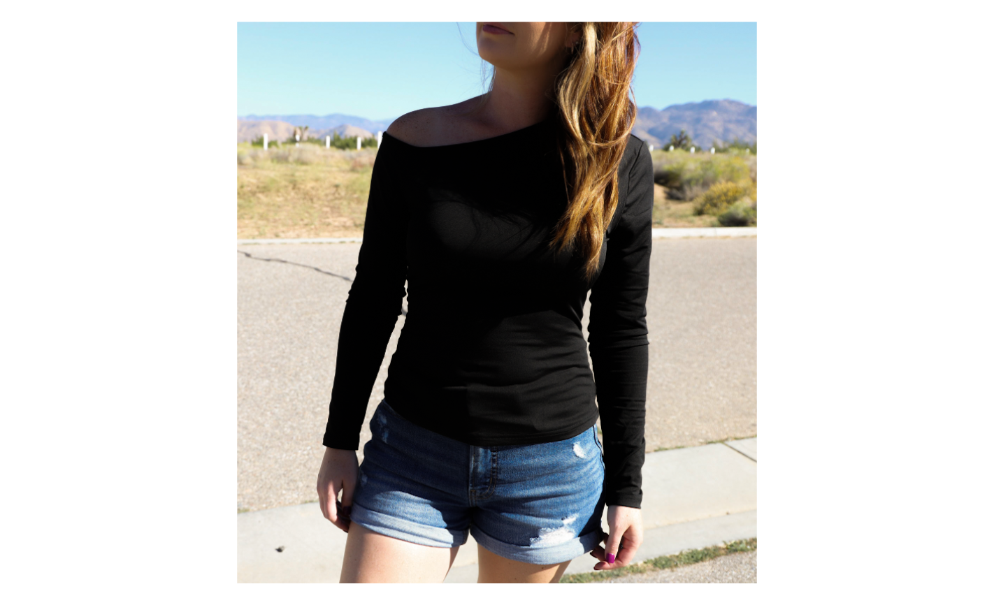 Cold shoulder long sleeve