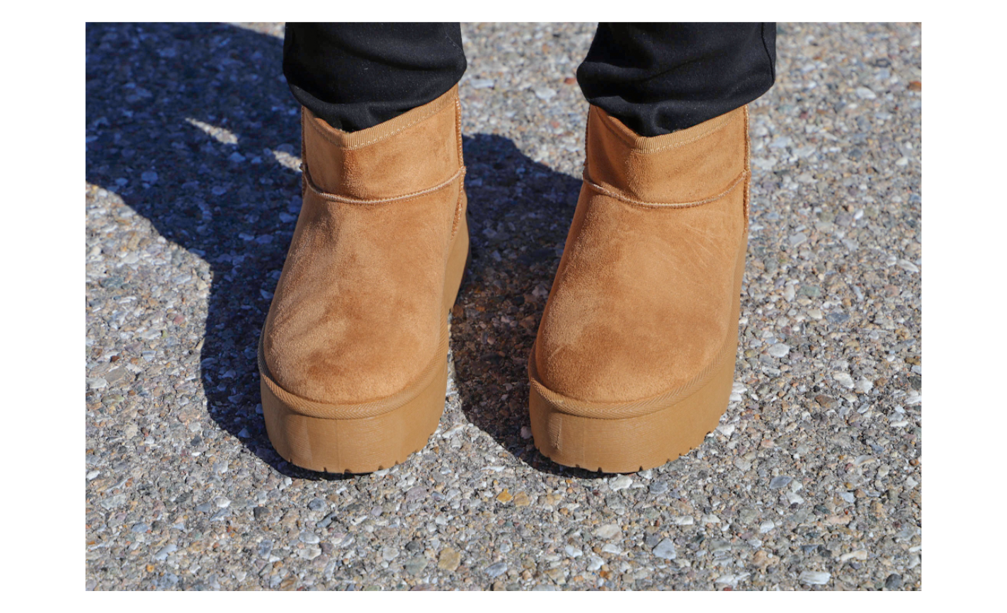 Camel Ugg dupe shortie boots