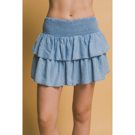 Ruffle Flowy Mini Skirts