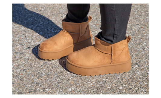 Camel Ugg dupe shortie boots